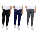 BLUE ICE MEN'S FLEECE SWEATPANTS 3 PACK - SIZE: MEN M - BLACK NAVY CHARCOAL - Like New