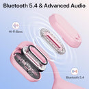 CPTEA OPEN EAR HEADPHONES WITH MIC 29G BLUETOOTH HEADSET SWEAT RESISTANT PINK - Like New
