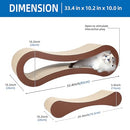 FLUFFYDREAM 2 IN 1 CAT SCRATCHER CARDBOARD CAT SCRATCHING BOARD X-LARGE - BROWN - Brand New