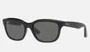 RAY BAN RB4159 601 SQUARE POLISHED BLACK FRAME DARK GREEN LENS 54MM - Like New