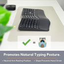 X9 Performance Ergonomic Keyboard Wireless Full Size 2.4G X9RFERGOKEY - BLACK - Like New