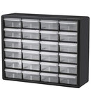 Akro-Mils 24-Drawer Plastic Drawer Storage Cabinet 10724 - Black - Brand New