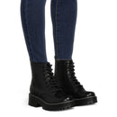 NO BOUNDARIES WOMEN'S COMBAT BOOTS - SIZE: WOMEN 9 - BLACK - Like New