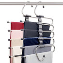 FEERAHOZER MAGIC PANTS HANGERS SPACE SAVING - 2 PACK, 10 CLIPS - BLACK - Like New