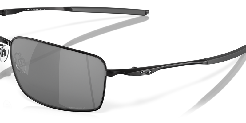 OAKLEY SQUARE WIRE PRIZM BLACK LENSES, POLISHED BLACK FRAME 60MM - BLACK/BLACK - Like New