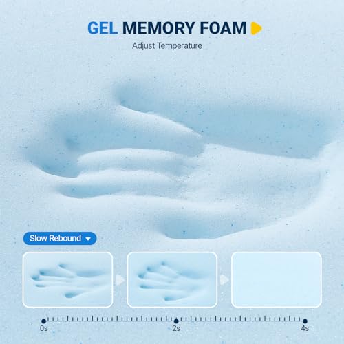 AVENCO 12" California King Mattress, Gel Memory Foam, CertiPUR-US - WHITE - Brand New