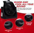 AMAZE-HEATER DUAL COMFORT 1500W SPACE HEATER & FAN - BLACK - Like New