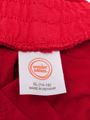 WONDER NATION GIRLS DOLPHIN HEM SHORTS - SIZE: YOUTH XL (14-16) - BRILLIANT RED - Brand New