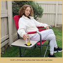 ARROWHEAD OUTDOOR FOLDING DIRECTOR’S CHAIR W/SIDE TABLE & INTEGRATED COOLER - Like New