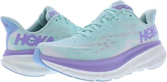 1127896 HOKA ONE ONE Clifton 9 Womens Shoes Sunlit Ocean/Lilac - Scratch & Dent