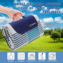 KOMTREND Picnic Blankets Waterproof Foldable,79''x79'', Sandproof - Gray/Blue - Brand New