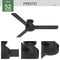 Hunter Fan Company 52407 Presto Ceiling Fan, Matte Black - Like New