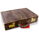 Marino Orlandi Men's Large Italian Designer Viceroy Briefcase - Mocha Alligator - Brand New