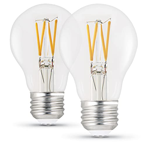 Feit Electric LED A19 Medium Base Light Bulb - 60W Equivalent, Dimmable 2 Pack - Like New