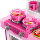 TEMI Play Kitchen Playset Pretend Food 53 Pieces для Toddlers Pink Kitchen - Brand New