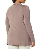 AMAZON ESSENTIALS WOMEN'S JERSEY LONG-SLEEVE MOCK NECK SWING TUNIC - LARGE - Brand New