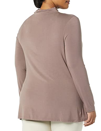 AMAZON ESSENTIALS WOMEN'S JERSEY LONG-SLEEVE MOCK NECK SWING TUNIC - LARGE - Brand New