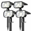 NYMPHY solar lights outdoor waterproof ip68, 56 LED 3 lighting modes - 4 Pack - Like New