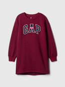 628044 GAP GIRLS' LOGO FLEECE DRESS - SIZE: YOUTH XS - RED DELICIOUS - Brand New