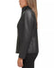 356Z2976 COLE HAAN WOMEN'S LEATHER WING COLLARED JACKET SIZE: WOMEN S - BLACK - Brand New