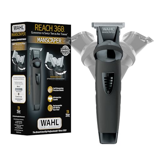 WAHL MANSCAPER SWIVEL 360 TRIMMER FOR MEN 3025951 - BLACK - Like New