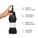 BRONDELL BIDET GOSPA COLLAPSIBLE TRAVEL BIDET 500ML TRAVEL BAG GS-60BLK - BLACK - Brand New