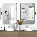 2 Pack Bathroom Mirror Wall Rounded Rectangle 24" x 36" 115103B-2P - Black - Like New
