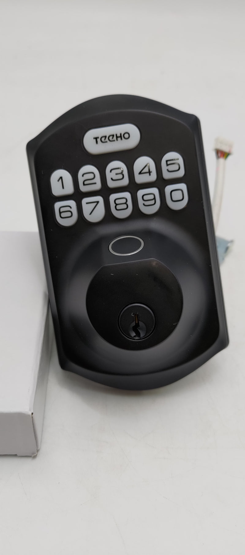 TEEHO Fingerprint Keyless Door Lock, Deadbolt, Handle, Auto Lock TE002-K - Black Like New