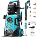 FOTING PRESSURE WASHER 5000PSI ADJ-8-LEVEL TOUCH SCREEN 34" TALL - BLUE - Like New