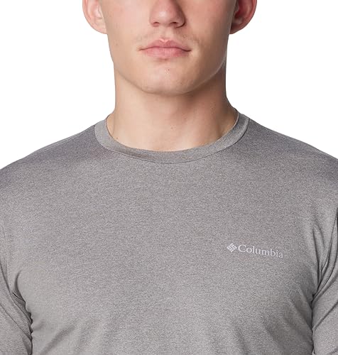 AO5545 Columbia Men's Tech Trail Crew Neck Ii Boulder Heather Size M - Brand New