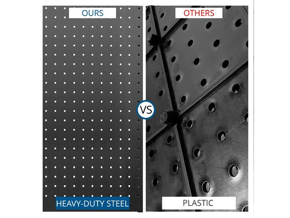 LUGO 62 PC PEGBOARD WALL ORGANIZER KIT, 24"X16" - BLACK - Like New