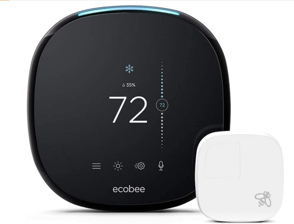 Ecobee4 Pro Smart Wi-Fi Thermostat EB-STATE4P-01 - White/Black Like New