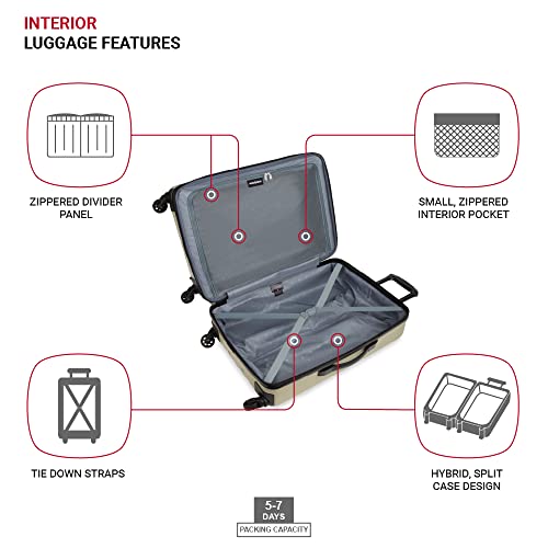 SwissGear 8018 Hardside Expandable Luggage Spinner Wheels 24-Inch CHECKED MEDIUM - Brand New