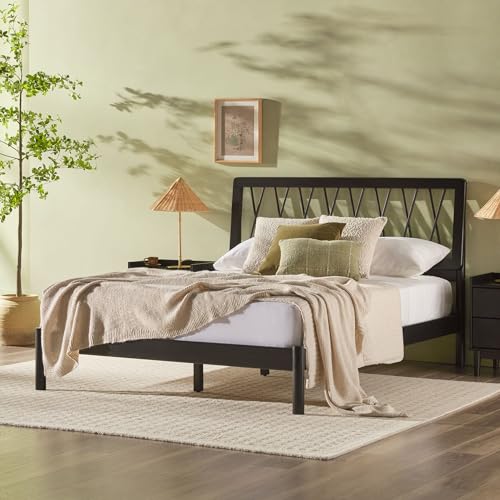 WALKER EDISON QUEEN HEADBOARD WOOD BED QUEEN SIZE XAVB5CBL - BLACK - Like New