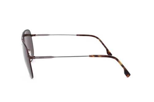 Hugo Boss 1OT6270 Matte Brown Dark Ruthenium Size 62 Sunglasses Man - Like New