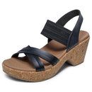 119536 Skechers Women's BRYSTOL - NIGHT SKIES heel sandal BLACK SIZE 10 - Like New