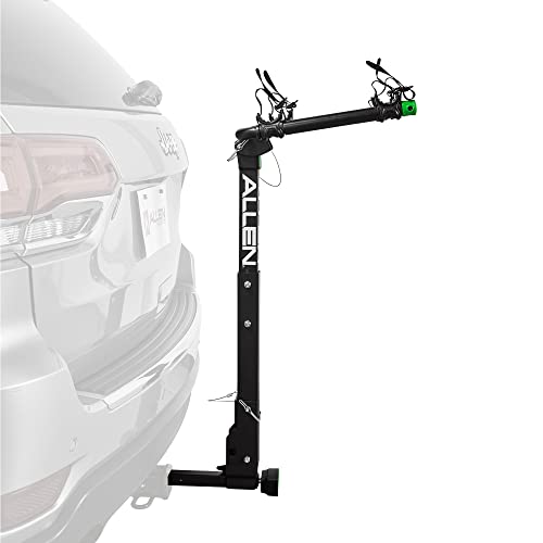ALLEN SPORTS DELUXE LOCKING QUICK RELEASE 2-BIKE CARRIER - BLACK/GREEN - Like New