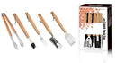 NORTH POINT 5PIECE BBQ TOOL SET HEAVY-DUTY STAINLESS-STEEL CONSTRUCTION - Like New