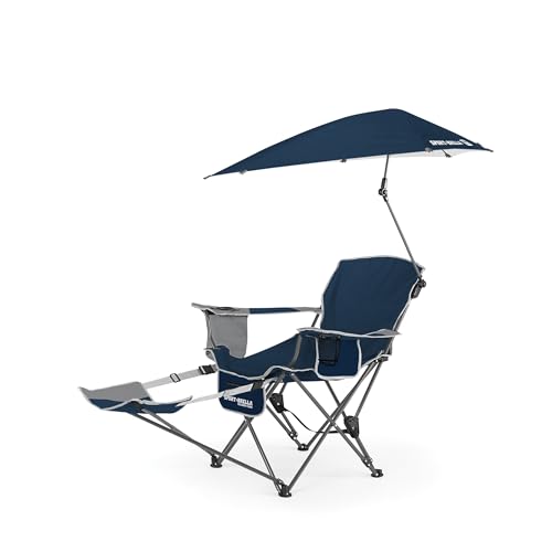 SPORT-BRELLA RECLINING BEACH CHAIR - DARK BLUE - Scratch & Dent