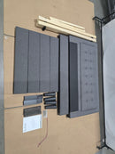 GENERIC UPHOLSTERED PLATFROM BED FRAME, HEADBOARD BED FRAME , FULL SIZE - GRAY - Like New