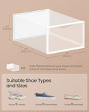 SONGMICS SHOE BOXES, SHOE STORAGE ORGANIZERS RACK FOR CLOSET - WHITE - Like New