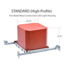 6 Inch LED Fire Rated Housing New Construction Recessed Can B07PJM4398 - 1 Pack - Brand New