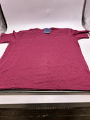 CHEROKEE MENS HENLEY TEE - SIZE: MEN L - BURGUNDY MELANGE - Brand New