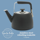 SUR LA TABLE ESSENTIALS LARGE 2 QT HEAVY GAUGE TEA KETTLE - MATTE BLACK - Like New