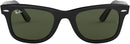 RAY-BAN ORIGINAL WAYFARER SQUARE SUNGLASSES 52 MILLIMETER - BLACK/G-15 GREEN - Like New