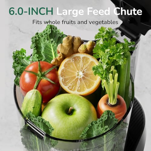 Canoly C16 Cold Press Juicer, 6" Extra Wide Feed Chute, 3-IN-1 Strainers - Like New