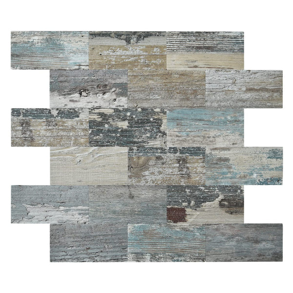Art3d 5-Sheet (Pack Of 5) Wall Panel Wood, Green - Like New