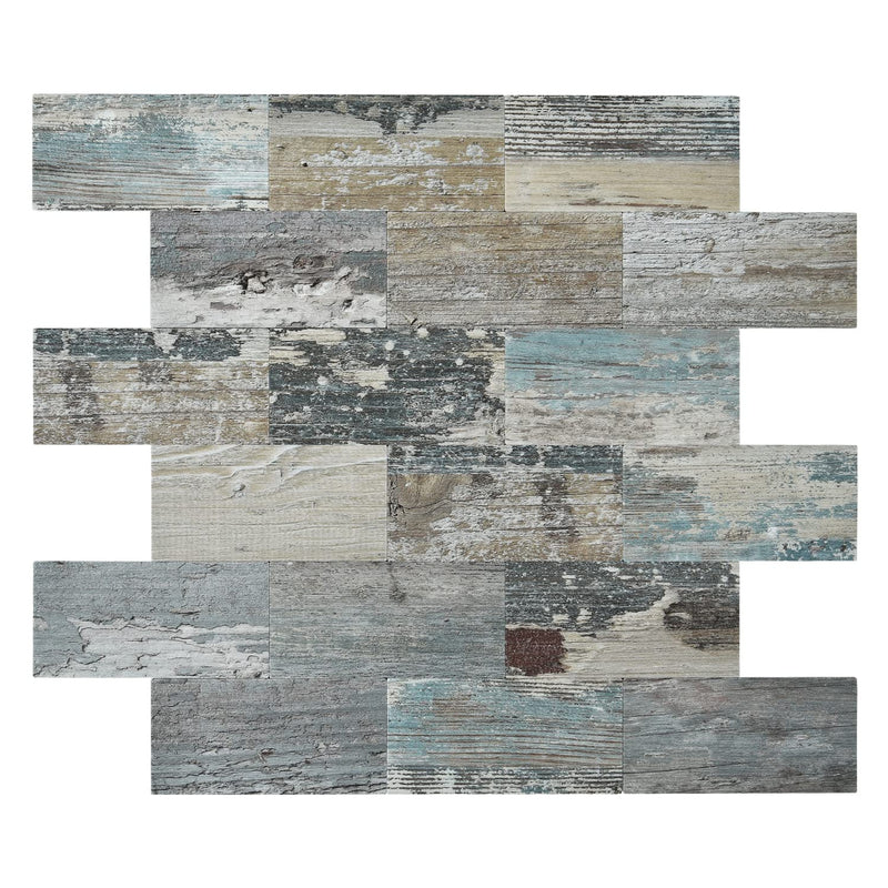 Art3d 5-Sheet (Pack Of 5) Wall Panel Wood, Green - Like New