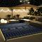BOHO OUTDOOR RUG CARPET 8X10 FT LED STRIP LIGHTS-PATIO RUG MAT  - BLUE/WHITE - Like New