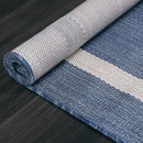 Beverly Rug Waikiki Indoor Outdoor Rug 4x6, Washable 4x6 Blue - White - Brand New